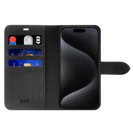 Étui Folio 2 en 1 avec MagSafe Noir pour iPhone 16 Pro Max