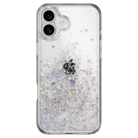 Coque transparente Starfield 3D Glitter pour iPhone 16 Plus