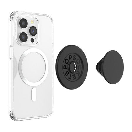PopGrip For MagSafe Round with Adapter Ring Black