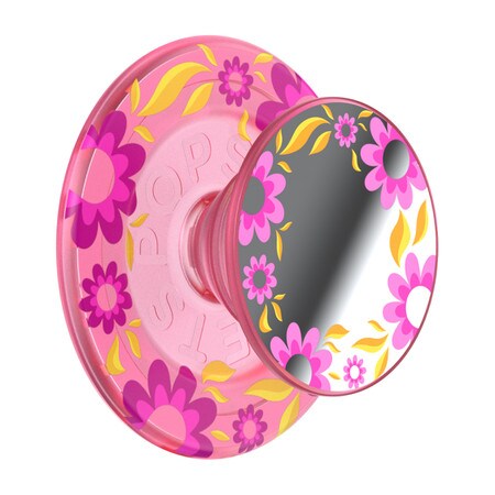 PopGrip pour MagSafe rond avec anneau adaptateur rose en relief