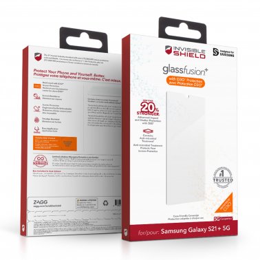 Samsung Galaxy S21+ 5G ZAGG InvisibleShield GlassFusion+ avec protection d'écran D30 