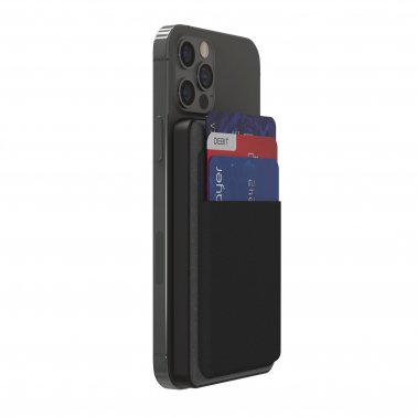 mophie universal battery snap+ juice pack mini wallet - black