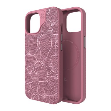Coque Snap ZAGG/GEAR4 Graphene London pour iPhone 15/14/13 - Rose poudré 
