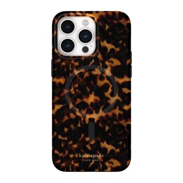iPhone 15/14/13 Variations Kate Spade Protective Hardshell MagSafe Case - Tortoise
