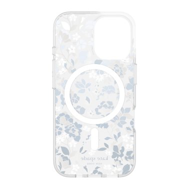 iPhone 16 Kate Spade Protective Hardshell MagSafe Case - Flowerbed Blue