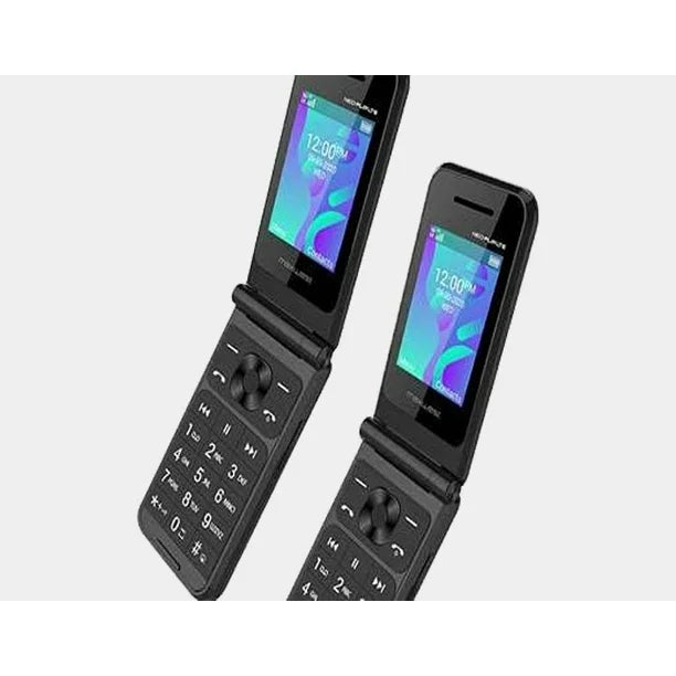 Maxwest Neo Flip Phone 4G LTE Volte 4G Dual Nano Sim GSM Unlocked Black