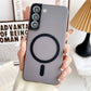 Matte Transparent Ultrathin Magnetic Phone Case for Samsung Galaxy S24 S25 Ultra S22 S23 Plus S24 Ultra Lens Protection PC Cover