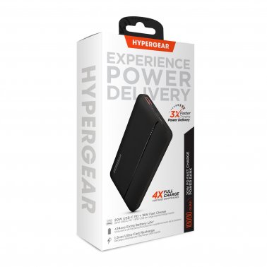 HyperGear 10000mAh 20W Single Port USB-C + 18W Single Port USB-A Portable Power Bank
