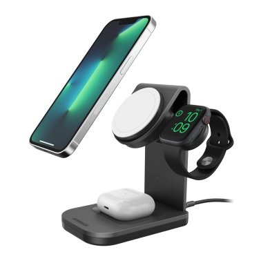 Otterbox 3-in-1 Charging Station Made for MagSafe w/ Apple Watch Charger + Airpods - Black